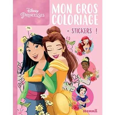 Abbildung von Disney Princesses Mon gros coloriage + stickers ! Mulan et Belle