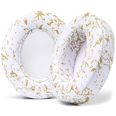 Abbildung von WC Wicked Cushions Ersatz Ohrpolster für Beats Studio 2 &amp; 3 (B0501, B0500) Wired Wireless Passt Nicht Solo Weicheres Leder, verbesserter Schaum und stärkerer Klebstoff Gold Marble
