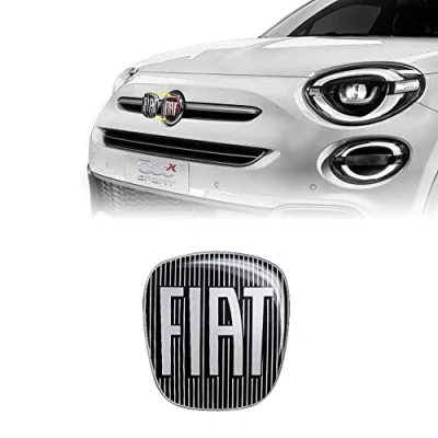 Abbildung von Fiat 14187A 3D Aufkleber Logo 500X, Vorne, Schwarz, 75 x 69 mm