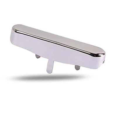 Abbildung von Alnicov Gitarrenhals Pickup Cover Metalldichtungskappe für TL Tele Telecaster Style E Gitarre Chrom