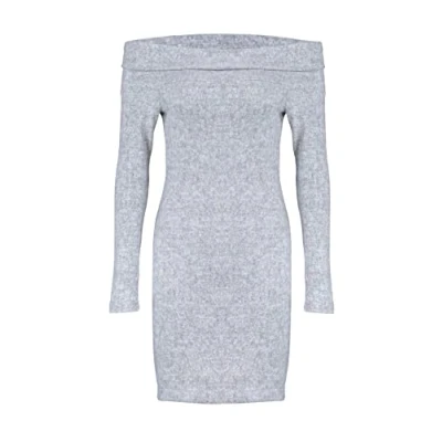 Abbildung von Trendyol Damen Woman Midi Bodycon Rundhalsausschnitt Trikot Kleid, Grau, 36 EU