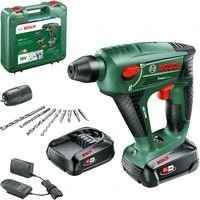 Abbildung von BOSCH Akku Bohrhammer Uneo Maxx, 18 V, max. 900 U/min, Mit 2x 2 Ah im Koffer