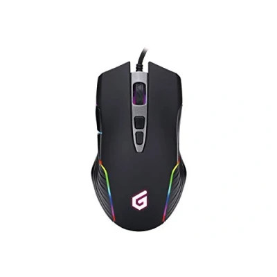 Abbildung von Conceptronic DJEBBEL03B 7D USB Gaming Maus, einstellbar bis zu 7200 DPI, 7 programmierbare Tasten (nur Windows), hochempfindlicher IC Sensor, gummierte Oberfläche, 1,5 m geflochtenes Kabel, Schwarz