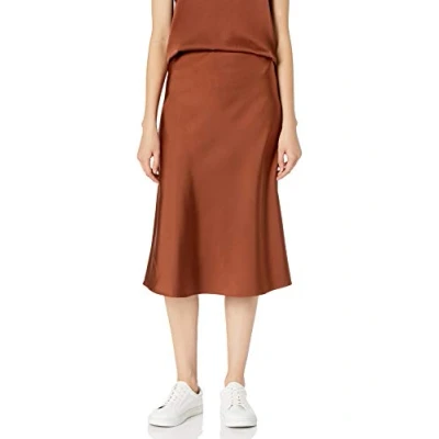 Abbildung von The Drop Damen Maya Rock, seidiger Slip Skirt Stil, Schildkrötenschale, 2X