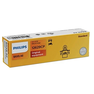 Abbildung von PHILIPS 12629CP Glühlampe, Instrumentenbeleuchtung 12 1,8 Kunststoffsockellampe B8.4d