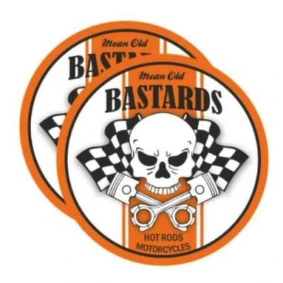 Abbildung von cut it folientechnik &amp; design 2X Old Bastards Aufkleber 8cm Kult Sticker Skull Oldtimer Auto US Car USA Muscle V8 Hotrod Oldschool Vintage Ratte Motorrad Biker