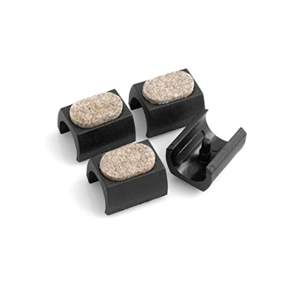 Abbildung von Design61 Filzgleiter 4er Set für Freischwinger Stuhlgleiter Bodenschongleiter Ø 21 mm Silencer Möbelgleiter Klemmschalengleiter mit geräuschdämpfender Filzgleitfläche