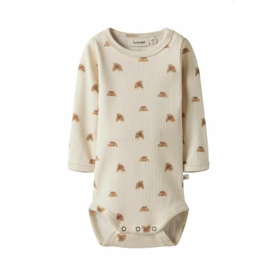 Abbildung von Lil&#039; Atelier BABY romper lange mouw Lavo turtledove croissant 74