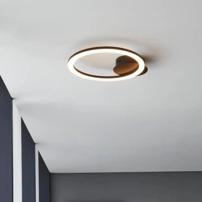Abbildung von Eglo 900323 Deckenleuchte PARRAPOS Z Stahl schwarz, Kunststoff weiss LED 12W 3000 6500K L:34cm B:30cm H:4.5cm dimmbar mit Connect Funktion