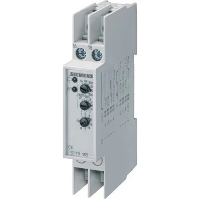 Abbildung von Siemens 5TT3185 Multifunktions Zeitschalter Kontakt AC 230V 4A 1 Wechsler Ansteuerung AC/DC12 4001869310893