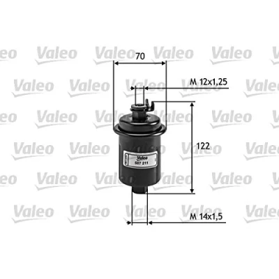 Abbildung von VALEO 587211 Kraftstofffilter Anschraubfilter MITSUBISHI: Pajero 2, Space Star, Sport 1 SUV, MAZDA: 6 Hatchback, 323 C IV Schrägheck