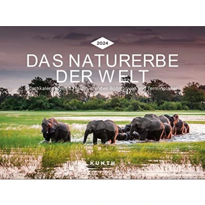 Abbildung von Das Naturerbe der Welt KUNTH Tischkalender 2024: Wochenkalender mit faszinierenden Fotomotiven und einem praktischen Terminplaner (KUNTH Wochenplaner)