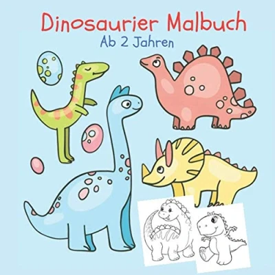 Abbildung von Dinosaurier Malbuch ab 2 Jahren: Jahre, Kinder 2, Kritzel Dinos für Jahren, Dino Fans Dinos.