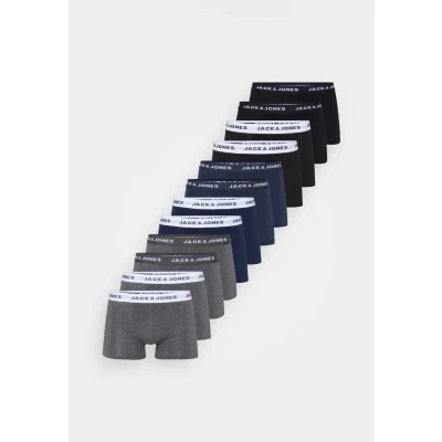 Abbildung von Jack &amp; Jones Jacsolid Trunks 12 PACK Panties, Herren, Größe: Large, Navy blazer/black