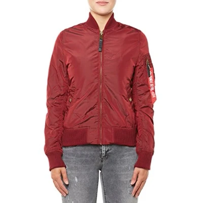 Abbildung von Alpha Industries MA1 TT WMN Bomberjacke, Damen, Größe: Small, Burgundy