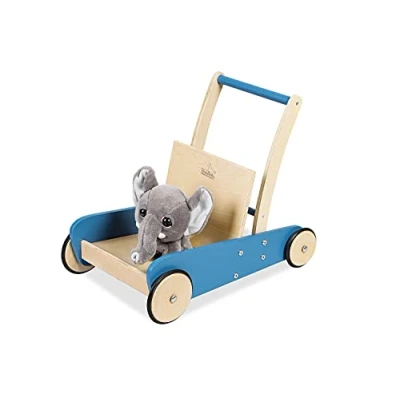 Abbildung von Lauflernwagen &#039;Mats&#039; von Pinolino, sichere Laufhilfe mit Bremse, blau