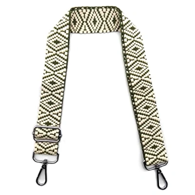 Abbildung von Taschengurte zum Wechseln Armee Grün, Verstellbarer Schultergurt für Taschen, Taschengurt Breit Karabiner Silber 3.8cm, Stoff Umhängegurt Schulterriemen Damen Taschen DIY, #10