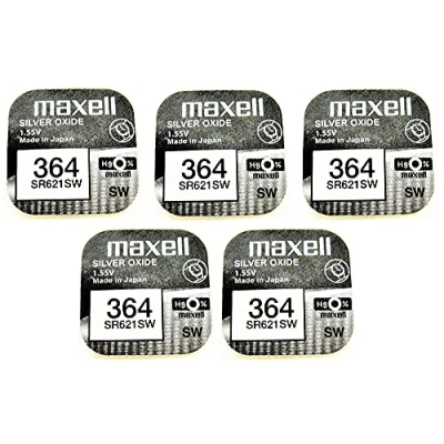 Abbildung von 5 Maxell Watch Batteries Button Cell SR621SW