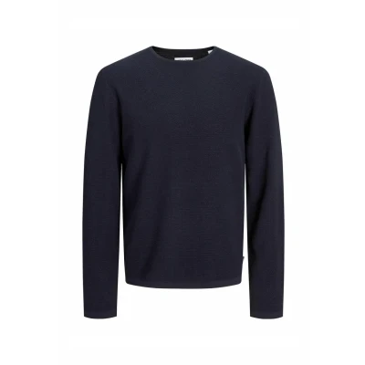 Abbildung von Jack &amp; Jones Einfar Strickpullover, Herren, Größe: Large, Navy blazer