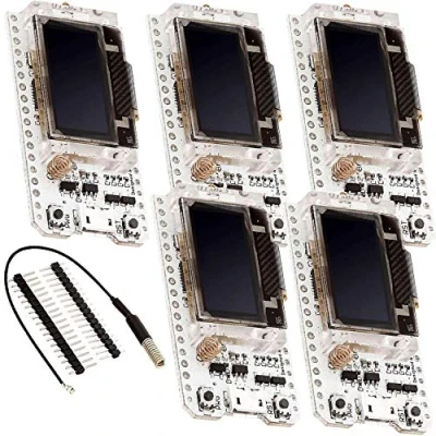 Abbildung von AZDelivery 5 x NodeMCU ESP32 Heltec mit 0,96 Zoll OLED Display und SX1276 868MHz LoRa inklusive E Book!