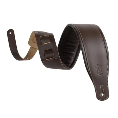 Abbildung von Levy&#039;s M26PD DBR_DBR Gitarrengurt Top Grain Leather 3&quot; Bark Brown on Dark