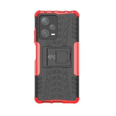 Abbildung von Max Power Digital Hülle für Xiaomi Redmi Note 12 Pro Plus Schutzhülle Bumper Handyhülle Case Cover Stoßfest Doppelschichter Outdoor Shock Absorption 360 Grad (Xiaomi Pro+, Rot)