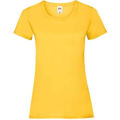 Abbildung von Fruit Of The Loom NEW Lady Fit Valueweight T Shirt, Gelb (Sunflower Yellow), XL
