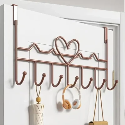 Abbildung von WBDXWB Türhaken, Türaufhänger für Mantel, Handtuch, Tasche, Bademantel (1 Stück, Bronze)