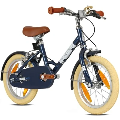 Abbildung von Kinderfahrrad 14 Zoll ab 4 Jahre Retro/Vintage Look Felgenbremse &amp; Ständer