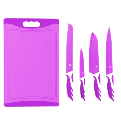 Abbildung von KING Messer Set &quot;Küchenmesserset &quot;CUTTING&quot;&quot;, (Set, 5 tlg.), 4 Küchenmesser, 1 Schneidebrett