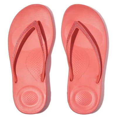 Abbildung von Fitflop Zehentrenner &quot;iQUSHION SPARKLE CLASSIC&quot;, Keilabsatz, Sommerschuh, Schlappen mit funkelnden Glitzerbesatz