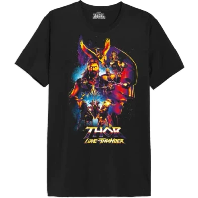 Abbildung von Marvel Herren Metlatmts015 T Shirt, Schwarz, XL