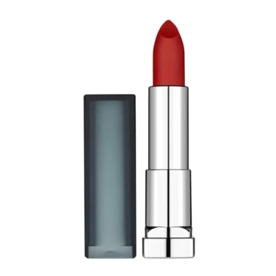 Abbildung von Maybelline New York Make Up Lippenstift Color Sensational Creamy Mattes Lipstick Siren in Scarlet/Elegantes Rot mit mattierendem Finish, 1 x 5 g