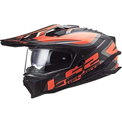 Abbildung von LS2, Crosshelm Motorrad Explorer Alter Matte Schwarz Neon Orange, XL