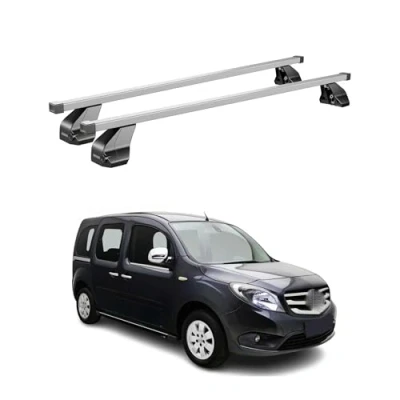 Abbildung von Menabo Stahl Gepäckträger Dachträger kompatibel mit Mercedes Citan W415 2012 24 Grau