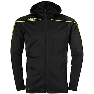Abbildung von uhlsport Kinder Stream 22 Track Hood Jacke Kinderjacke, schwarz/limonengelb, 140