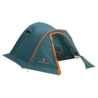 Abbildung von Ferrino Unisex Youth Tenerè 3 Vorhang, 2 Eingänge, Davon 1 mit Moskitonetz, blau,
