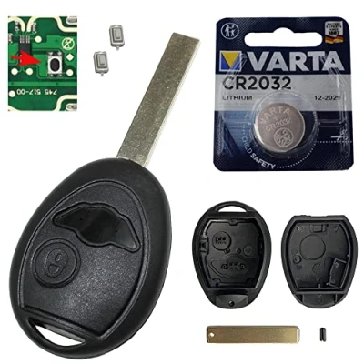 Abbildung von Mini Autoschlüssel 2 Tasten Gehäuse Reparatur Set One Clubman Cooper Ersatz
