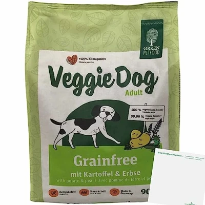 Abbildung von VeggieDog Adult Grainfree mit Kartoffel &amp; Erbse (900g Packung) + usy Block
