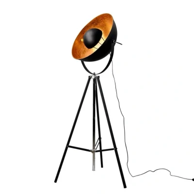 Abbildung von Stehlampe Mineva in Schwarz und Gold
