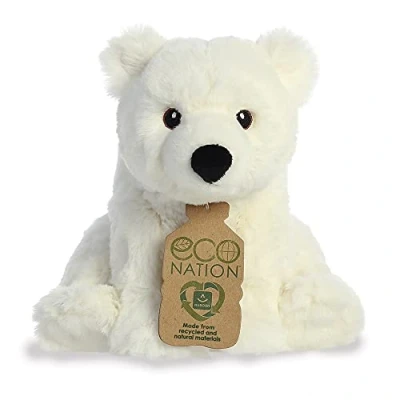 Abbildung von Aurora, 35030, Eco Nation Eisbär, 24 cm, Plüschtier, weiß