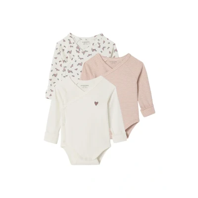 Abbildung von Bio Kollektion: 3er Pack mitwachsende Baby Bodys