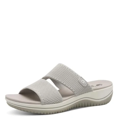 Abbildung von Jana Coshy Original DIE Halluxfreundliche Pantolette flach, Damen, Größe: 42, Lt grey Schuhe