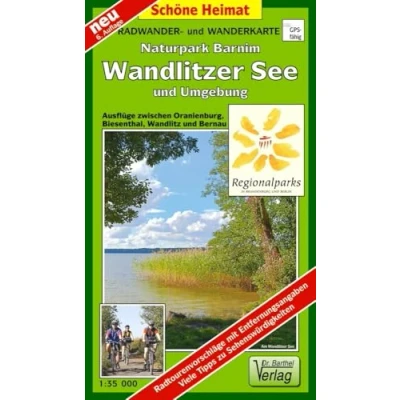 Abbildung von Radwander und Wanderkarte Naturpark Barnim, Wandlitzer See Umgebung: Ausflüge zwischen Oranienburg, Biesenthal, Wandlitz Bernau. 1:35000: ... in Kilometern (Schöne Heimat)