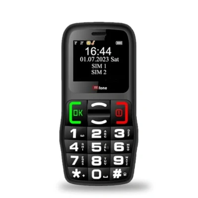 Abbildung von TTfone TT220 Big Button Handy für ältere Menschen mit Nothilfe Taste, Sprechtasten, Lange Akkulaufzeit, Taschenlampe, Bluetooth, einfach zu bedienen (mit USB Kabel)