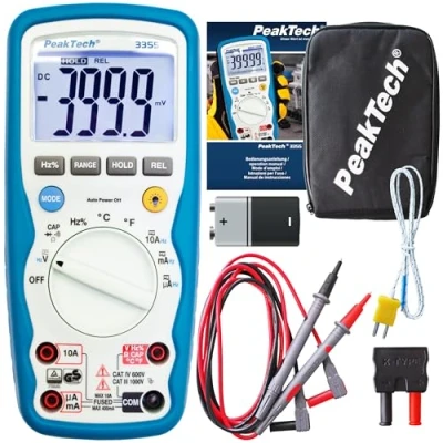 Abbildung von PeakTech Multimeter P 3355 digital, IP67, Auto Range, Temperatur, CAT IV 600V