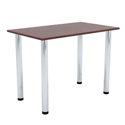 Abbildung von AKKE Esstisch (2mm PVC), Esszimmertisch mit Chrombeinen Küchentisch Bürotisch Kantenumleimung
