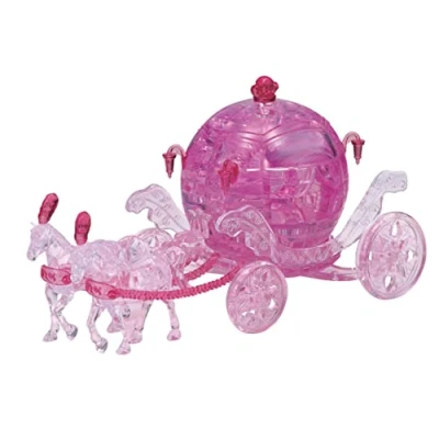 Abbildung von Crystal Puzzle 3D Königliche Kutsche Pink Transparentes Design 67 Teile Bausatz für Kinder und Erwachsene HCM Kinzel