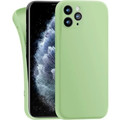 Abbildung von MyGadget Hülle Kompatibel mit iPhone 11 Pro robuste Silikon Schutzhülle TPU Case Slim Silikonhülle Back Cover Kratzfest Handyhülle Matt Grün