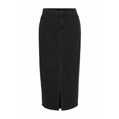 Abbildung von VILA MIDI Bleistiftrock, Damen, Größe: 34, Black denim